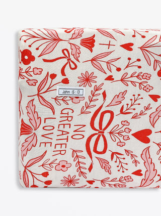 No Greater Love Pink Bamboo Bedsheet Bedsheet Holy Pals Size: Crib