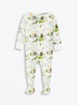 He Is Risen Cotton Footie with 2-Way Zipper Onesie Holy Pals Size: NB