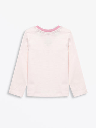 Pink Prayer Pocket Cotton Long Sleeve T-Shirt T-Shirt Holy Pals Size: 02