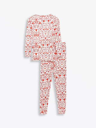 No Greater Love Pink Cotton PJ Long Sleeve Set Two Piece Holy Pals Size: 02
