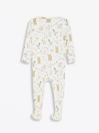New Birth Bamboo Footie with 2-Way Zipper Onesie Holy Pals Size: NB