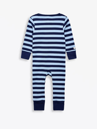 No Greater Love Blue Cotton Footless Onesie Onesie Holy Pals Size: 00-03M