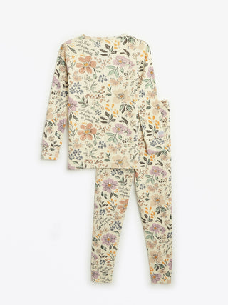 All Things Are Possible Ribbed Cotton-Bamboo Blend PJ Long Sleeve Set Long Sleeve Kids Pajama Holy Pals Size: 02