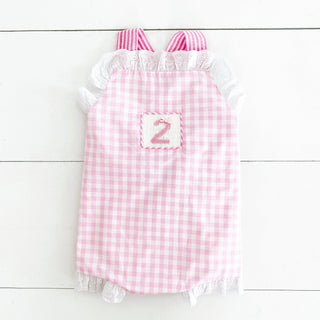 Girls Second Birthday Smocked Bubble Baby One-Pieces Seven Lantern Lane Size: 18M