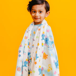 3-Layer Stretchy Quilt Blanket - Disney Stitch Dreamsicles