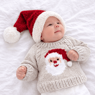 Santa Crimson Stocking Hat for Baby & Kids