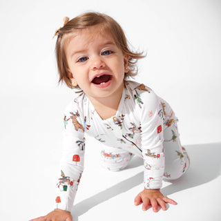 Bamboo Convertible Footie Romper - Santa's Workshop Baby & Toddler Sleepwear Bellabu Bear Size: 18-24 Months