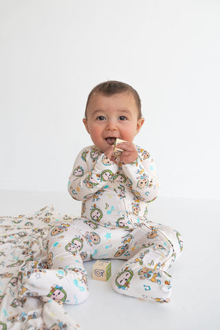 Dream Big Little Co x CoComelon JJ Musical Melon Dream Romper The Dream Romper DREAM BIG LITTLE CO Size: Preemie