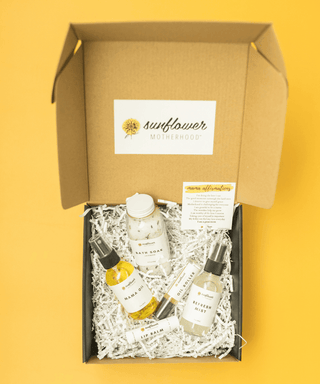 Self Care Gift Box Bath & Body Gift Set Sunflower Motherhood