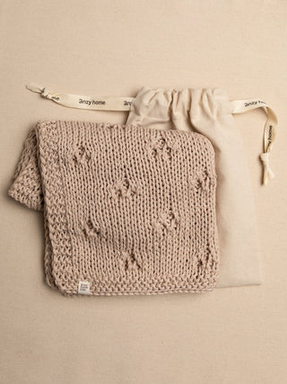 Baby Blanket Hand-Knitted Pointelle