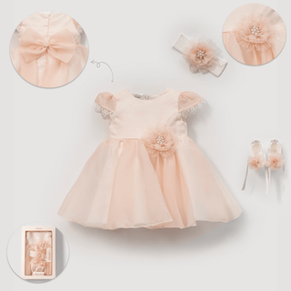Christening Pink 3 Piece Set 3 PCS Set Honey and Hive Size: 0-3M
