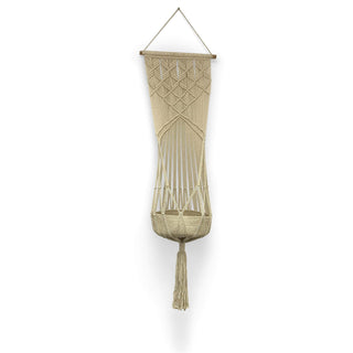 macrame toy hanging basket gear Finn + Emma Color: Natural Size: OS