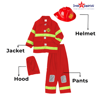 Red Firefighter Costume - Kids Dress Up America
