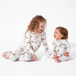Bamboo Convertible Footie Romper - Santa's Workshop Baby & Toddler Sleepwear Bellabu Bear Size: 18-24 Months