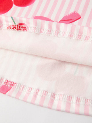 Summer Cherry Stripe Girls' DressDressRylee Faith DesignsSize: 2