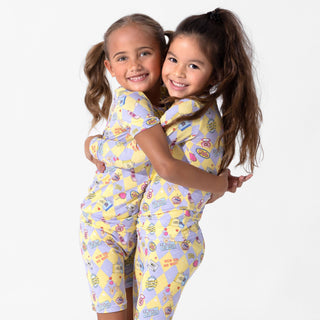 Bamboo Pajama Set with Shorts - Clueless As If! Bellabu Bear Size: 3T