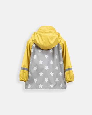 Rain Jacket jacket 7AM Enfant Color: Rainy Stars Yellow Size: 18-24M