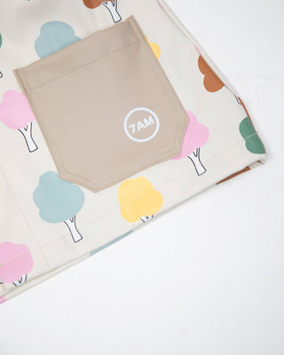 Rain Worker Jacket jacket 7AM Enfant Color: Rainy Houses Teal Size: 18-24M