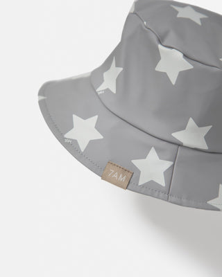 Rain Bucket Hat Baby & Toddler Hats 7AM Enfant Color: Rainy Trees Beige Size: 1-2T