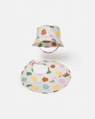 Rain Bucket Hat Baby & Toddler Hats 7AM Enfant Color: Rainy Trees Beige Size: 1-2T