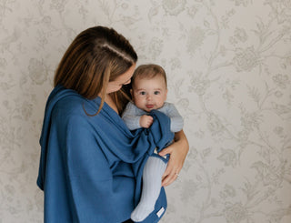 100% Cotton Organic Luxe Baby Blanket Bleu La La Color: Sky Blue