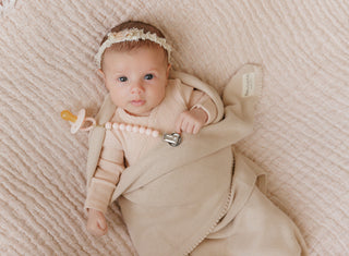 100% Cotton Organic Luxe Baby Blanket Bleu La La Color: Sky Blue