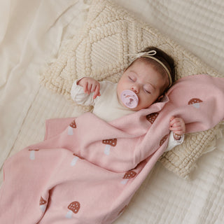 100% Cotton Knit Swaddle Baby Blanket Baby Blanket Bleu La La Color: Sheep - Khaki