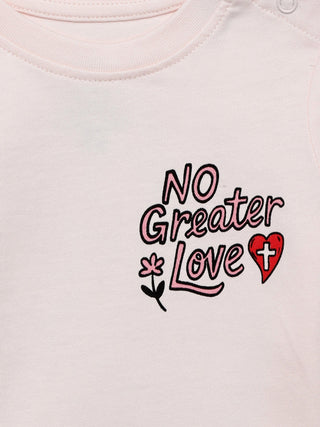 No Greater Love Pink Cotton Short Sleeve T-Shirt T-Shirt Holy Pals Size: 02