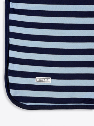 No Greater Love Blue Cotton Blanket Blankets Holy Pals Size: Baby