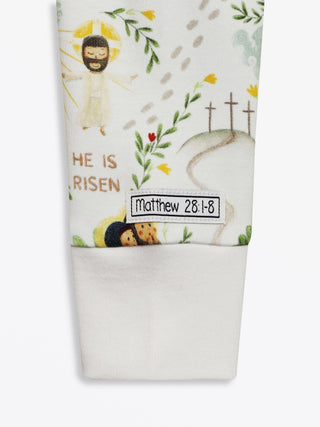 He Is Risen Cotton Long Sleeve Pajama Set Two Piece Holy Pals Size: 2