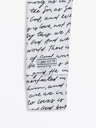 Love One Another Cotton Footless Onesie Onesie Holy Pals Size: 00-03M