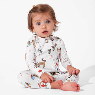 Bamboo Convertible Footie Romper - Santa's Workshop Baby & Toddler Sleepwear Bellabu Bear Size: 18-24 Months