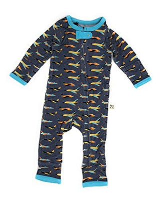 Bamboo Coverall with Zipper - Take Flight Kozi & Co.