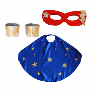 Bailey and Ava Superhero Star Power Cape Set - Blue | Baby Riddle