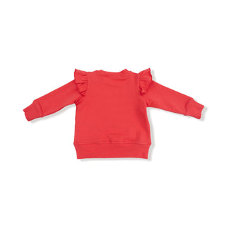 Ruffle Megaphone Sweatshirt, Varsity - Red 411A Angel Dear Size: 6-12M
