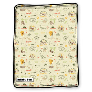Bamboo Blanket - Jurassic Park Beige Swaddling & Receiving Blankets Bellabu Bear Size: 45 x 60 in