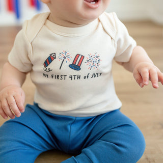 Graphic Bodysuit - My First 4th of July RocketbodysuitsFinn + EmmaColor: DefaultSize: 0-3M
