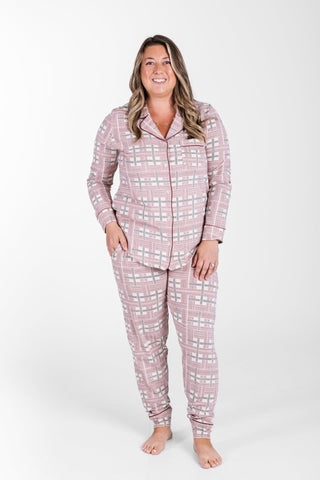 Prophecy Plaid Womens Notch Collar PJ Set Cotton Adult Women's Pajamas Holy Pals Size: XS