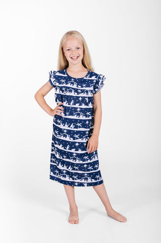 Starry Night PJ Girls Nightgown Polyester Nightgown Holy Pals Size: 2-3