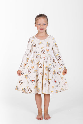 Away in a Manger Twirl Dress Cotton Dresses Holy Pals Size: 02