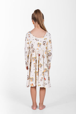 Away in a Manger Twirl Dress Cotton Dresses Holy Pals Size: 02