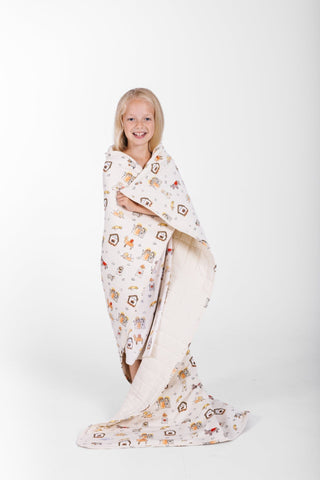 Away in a Manger Blanket Cotton Blankets Holy Pals Size: Baby