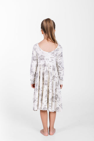 O Little Town of Bethlehem Twirl Dress Cotton Dresses Holy Pals Size: 02