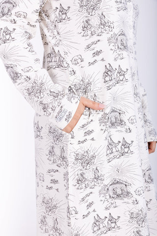 O Little Town of Bethlehem Womens Nightgown PJ Cotton Adult Women's Pajamas Holy Pals Size: XS