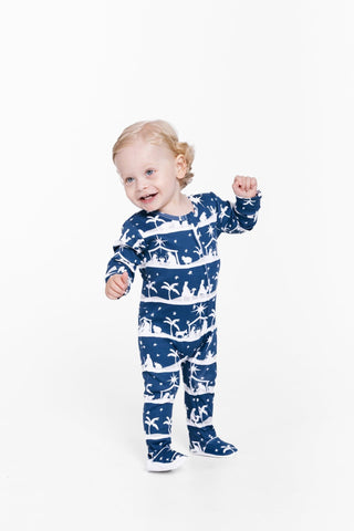 Starry Night Footed Onesie Cotton Onesie Holy Pals Size: 00-03M