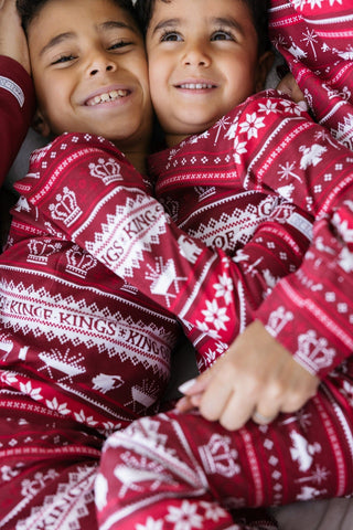 King of Kings Ruby Red PJ Long Sleeve Set Cotton Two Piece Holy Pals Size: 02