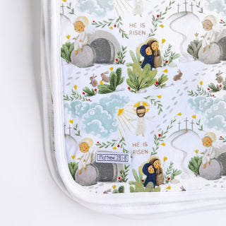 He Is Risen Cotton Blanket Blankets Holy Pals Size: Baby