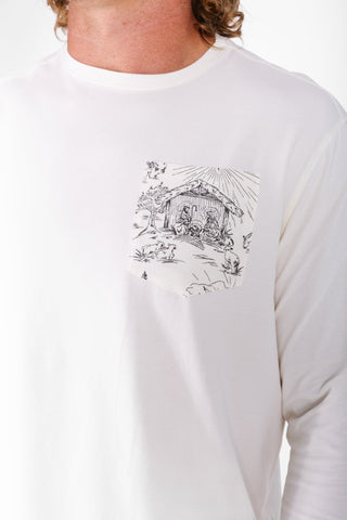 O Little Town of Bethlehem Mens PJ Set Cotton Adult Men's Pajamas Holy Pals Size: XS