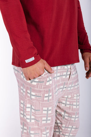 Prophecy Plaid Mens PJ Set Cotton Adult Men's Pajamas Holy Pals Size: XS