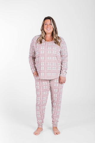 Prophecy Plaid Womens Jogger PJ Set Cotton Adult Women's Pajamas Holy Pals Size: XS